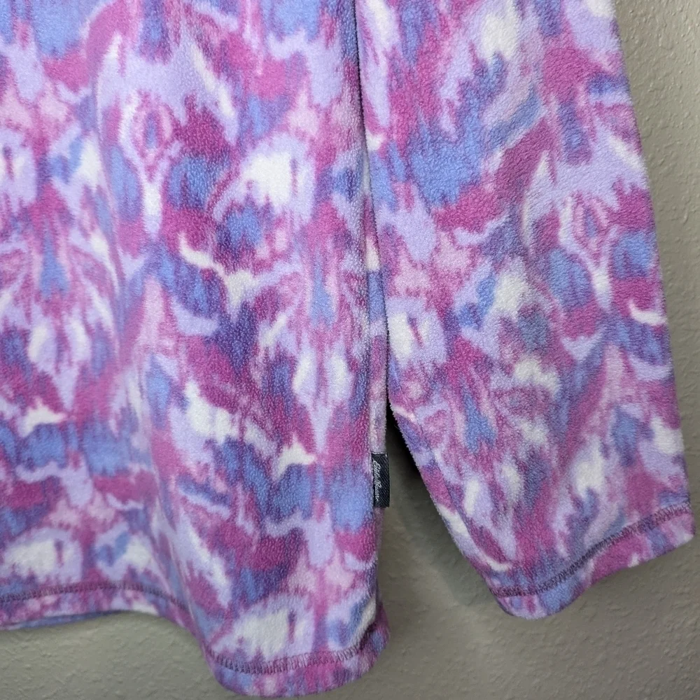 Eddie Bauer Multi-Color Pink/Blue/White Pull Over Sweater with 1/4 Zip S…